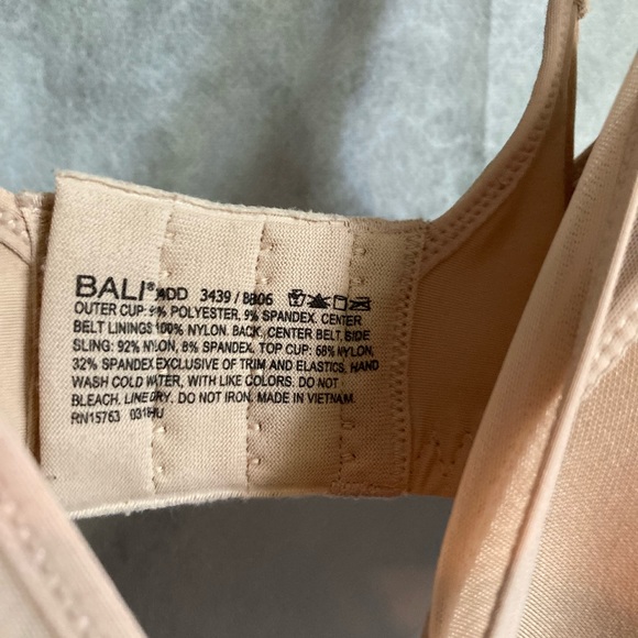 BALI One Smooth U Ultra Light Shaping Underwire Bra Nude Beige 34DD - Picture 8 of 16